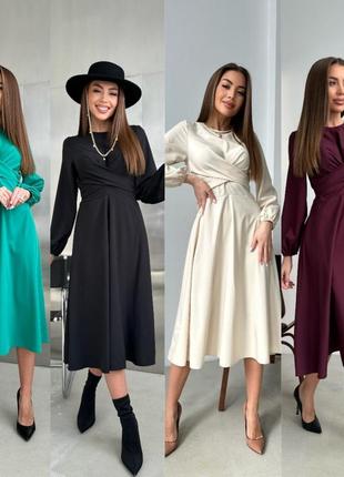 Сукня
ткань: евро-софт
цвет: бордо, черный, крем, зеленый
разм...