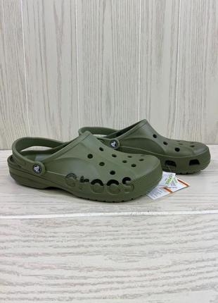 Крокс бая клог зеленые-хаки crocs baya clog army green