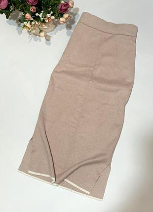 Трикотажная юбка-миди от stradivarius