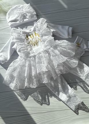 Крестильное платье для девочки вышиванка