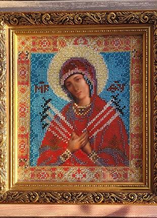 Икона с изображением икры, семстрильная богородица,