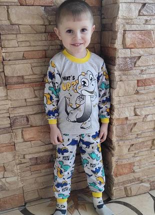 Пижама с динозаврами для мальчика и девочки