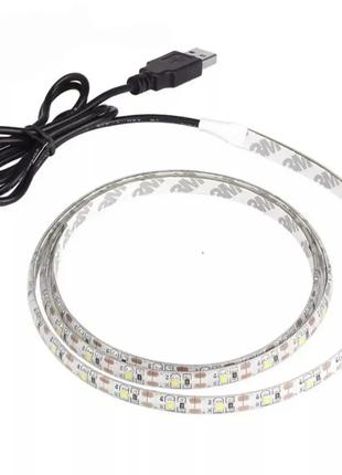 Светодиодная LED лента 1м с питанием от повербанка или USB (не...