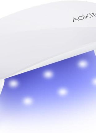 Aokitec Mini UV LED Nail Lamp, портативная лампа сушилка для н...