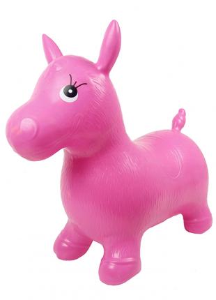 Детский прыгун-лошадка MS0737 резиновый (Розовый)