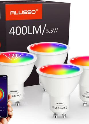 Светодиодные лампы ALUSSO WiFi Smart GU10, белые и цветные лам...