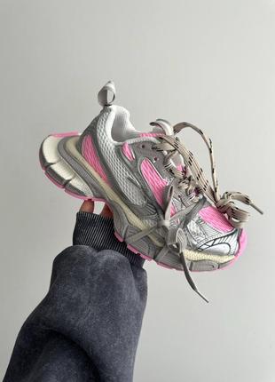 Жіночі кросівки balenciaga 3xl pink silver premium