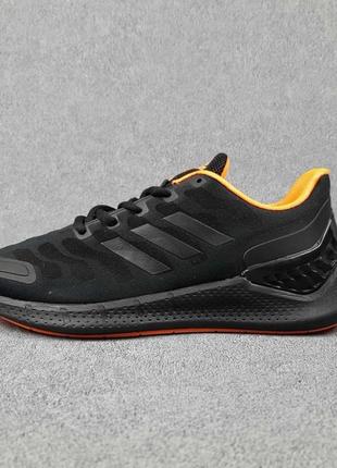 Мужские кроссовки adidas ventania чорні з помаранчевим