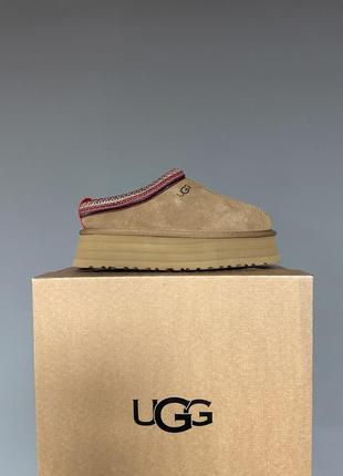 Зимние женские ботинки ugg tazz platform chestnut