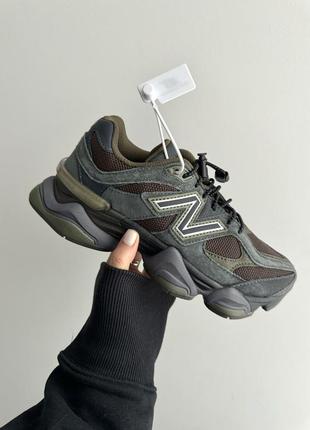 Кроссовки new balance 9060 blacktop & dark moss premium