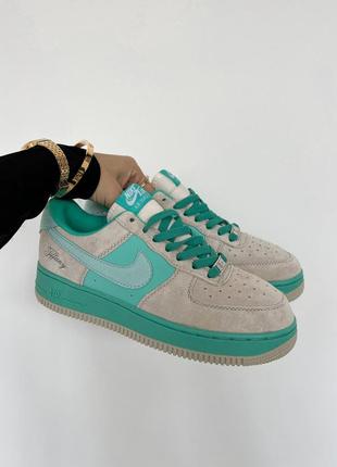 Кроссовки nike tiffany rainbow x af grey blue