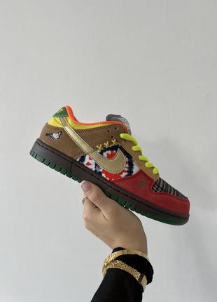 Кроссовки nike dunk sb low "what the"