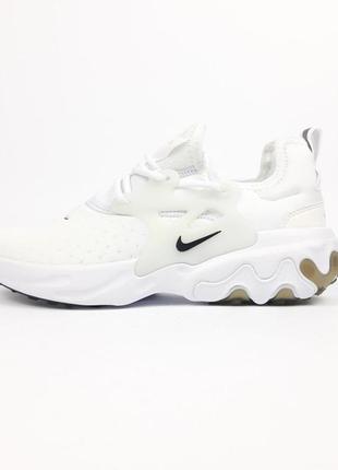 Nike react presto білі з чорним