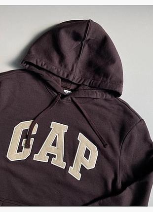 Худі gap logo hoodie tik tok brown