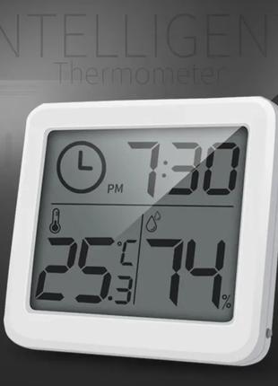 Часы настольные/настенные с датчиком температуры и гигрометром...