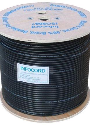 Телевизионный коаксиальный кабель Infocord F690BV (305м) Black