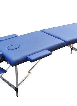 Масажний стіл складаний ZENET ZET-1044 М синій з регулюванням ...