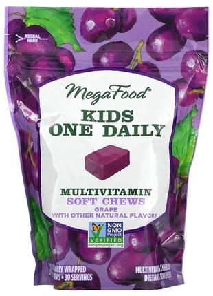 Мультивитамины для детей, вкус Винограда, MegaFood, 30 жевател...