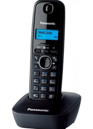 Радіотелефон DECT Panasonic KX-TG1611UAH, Black Grey (код 48370)