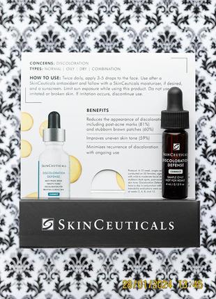 Осветляющая сыворотка против пигментации skinceuticals discolo...