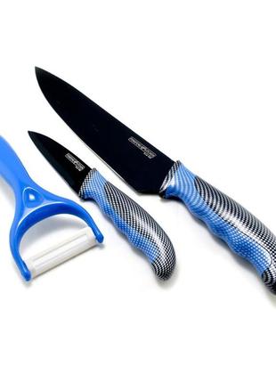 Набор ножей для кухни  с овощечисткой  unique un-1803 2 в 1