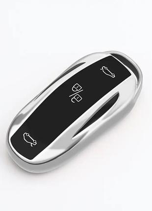 Силіконовий чехол на ключи для Tesla Model 3, X, S, Y