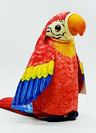 Мягкая игрушка-повторюшка shantou попугай 20 см красный c41808-1
