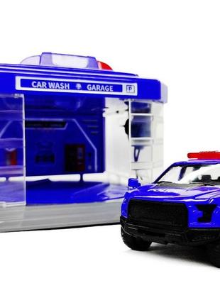 Игровой набор shantou "гараж автомойка" полиция clm-888