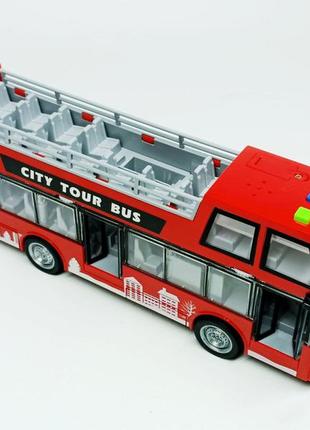 Автобус двухэтажный wenyi "city tour bus" красный wy916a-1