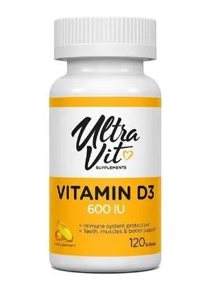 Витамин Д-3 VPlab Ultra Vit Vitamin D3 600 iu 120 softgels