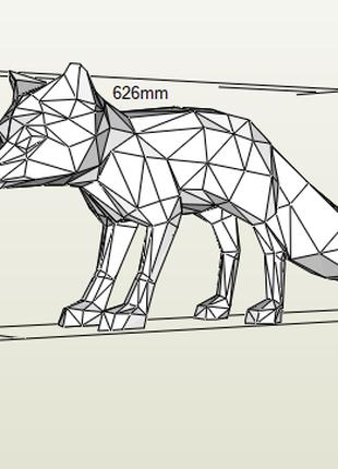 PaperKhan конструктор з картону 3D фігура лис лисиця лисичка П...