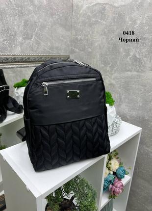 Черный - стильный большой непромокаемый рюкзак с дополнительны...