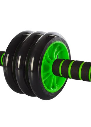 Тренажер колесо для мышц пресса MS 0873 диаметр 14 см (Зеленый)