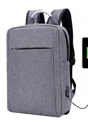 Рюкзак для ноутбука 14" Lesko 2023 Dark Gray с USB разъемом го...