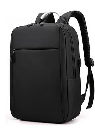 Рюкзак для ноутбука 14" Lesko 2023 Black с USB разъемом городс...