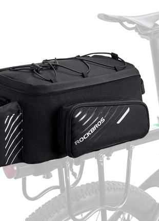 Велосипедная сумка на багажник велкро ROCKBROS A9 BK Черный
