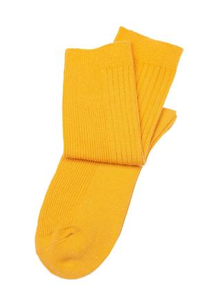 Желтые носки с высокими манжетами, размер 36-41