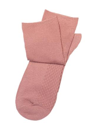 Розовые фактурные носки из хлопка, размер 36-41