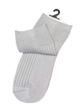 Світло-сірі фактурні шкарпетки з бамбука, розмір 41-47