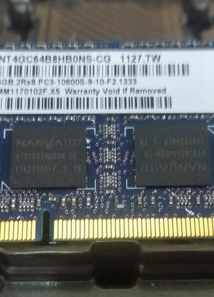 Для ноутбука 4GB DDR3 1333MHz Nanya PC3 10600S 2Rx8 RAM Операт...