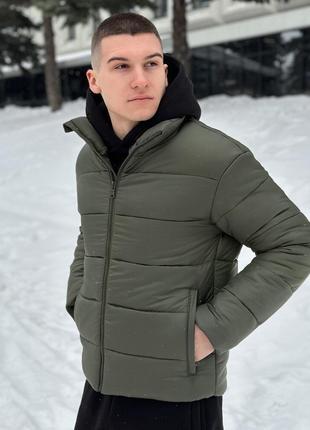 Мужская зимняя куртка хаки Pobedov Bubble Gum