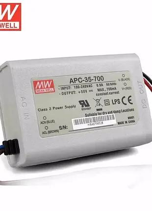 Mean Well APC-35-700 AC/DC драйвер для светодиодов LED 35W 700mA