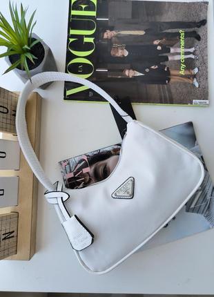 Женская сумка белая брендовая/ нейлон