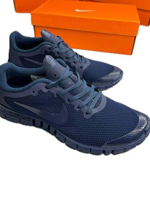 Кроссовки мужские Nike Free Run 3.0 All Dark Blue размер 45