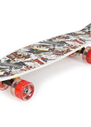 Пені Борд Пластиковий Скейтборд зі світними Колесами Penny Board