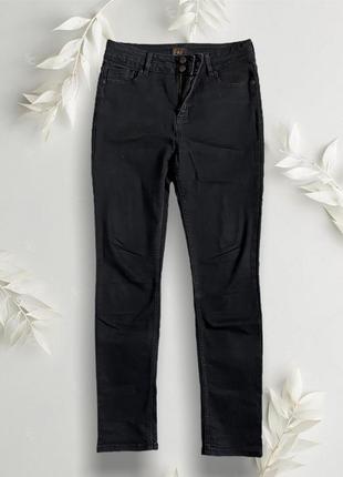 Брюки джинсы стрейчевые скинни штаны чёрные long лонг длинные