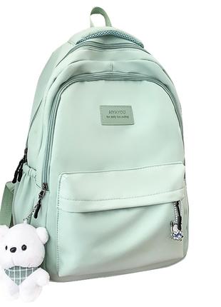 Рюкзак Lesko 633227 Green 20-35L с брелком подростковый зелены...