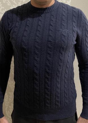 Шерстяной свитер джемпер пуловер chunky wool blend cable knit ...