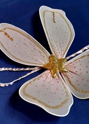 Крылья бабочки розовые на резинках