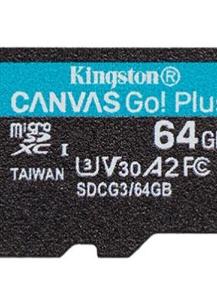 Карта памяти Kingston 64GB microSD class 10 UHS-I U3 A2 Canvas...